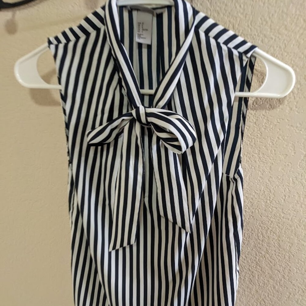 H&M Tie Neck Blouse
